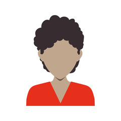 Woman faceless head icon vector illustration graphic design