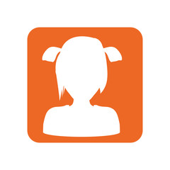 Woman faceless head icon vector illustration graphic design