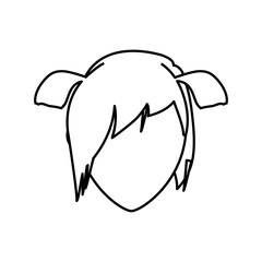 Woman faceless head icon vector illustration graphic design