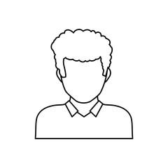 Male faceless head icon vector illustration graphic design