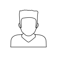 Male faceless head icon vector illustration graphic design