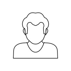 Male faceless head icon vector illustration graphic design