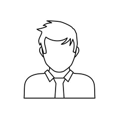 Male faceless head icon vector illustration graphic design