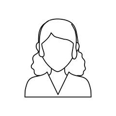Woman faceless head icon vector illustration graphic design