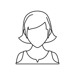 Woman faceless head icon vector illustration graphic design