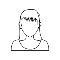 Woman faceless head icon vector illustration graphic design