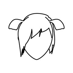 Woman faceless head icon vector illustration graphic design