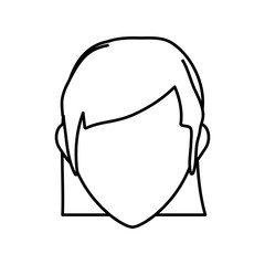 Woman faceless head icon vector illustration graphic design
