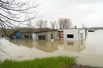 Spring Floods with Snow Flurries