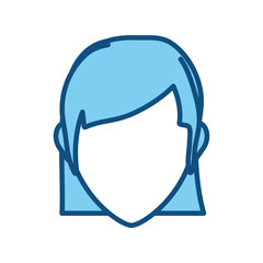 Woman faceless head icon vector illustration graphic design