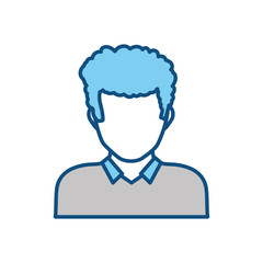 Male faceless head icon vector illustration graphic design