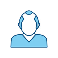 Male faceless head icon vector illustration graphic design