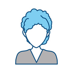 Woman faceless head icon vector illustration graphic design