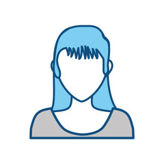 Woman faceless head icon vector illustration graphic design