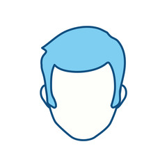 Male faceless head icon vector illustration graphic design