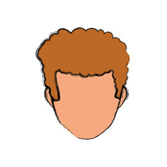 Male faceless head icon vector illustration graphic design