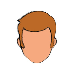 Male faceless head icon vector illustration graphic design