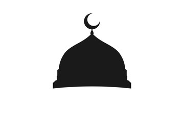 Mosque dome icon vector on white background