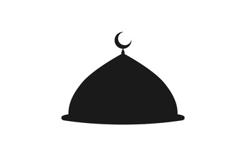 Mosque dome icon vector on white background