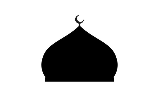 Mosque Dome Icon Vector On White Background