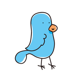 Cute birdie cartoon icon vector illustration graphic design