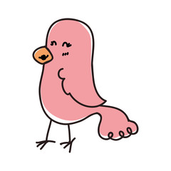Cute birdie cartoon icon vector illustration graphic design
