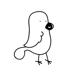 Cute birdie cartoon icon vector illustration graphic design