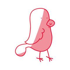 Cute birdie cartoon icon vector illustration graphic design