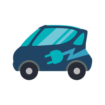 Electric car vehicle icon vector illustration graphic design