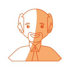 Man smiling cartoon icon vector illustration graphic design