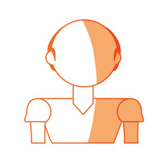 Man faceless profile icon vector illustration graphic design