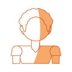 Man faceless profile icon vector illustration graphic design