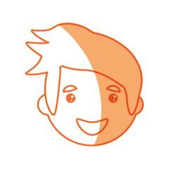 Man smiling cartoon icon vector illustration graphic design