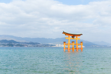 Torii of itsukushima-shrine in hiroshima