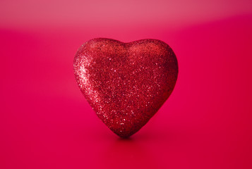 Isolated Glittery Love Heart