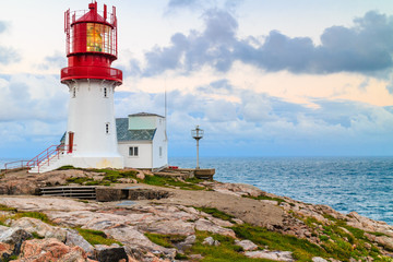 Fototapeta na wymiar Lindesnes Lighthouse in Norway