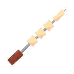 Sweet marshmallows dessert icon vector illustration graphic design