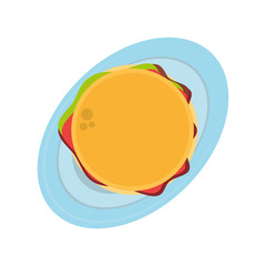 Hamburger Fast food icon vector illustration graphic design