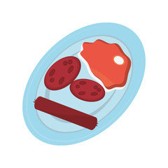 Delicious bbq food icon vector illustration graphic design