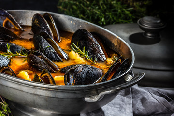 Fish and mussels soup