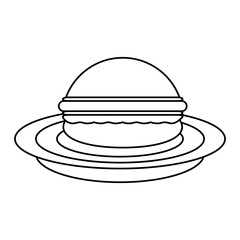 Hamburger Fast food icon vector illustration graphic design