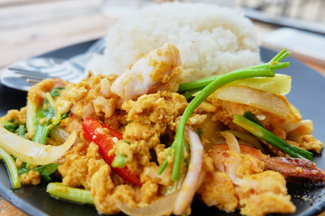 Fried curry powder