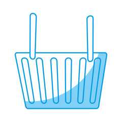 shopping basket icon over white background. vector illustration