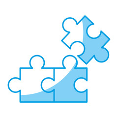 jigsaw puzzles icon over white background. vector illustration