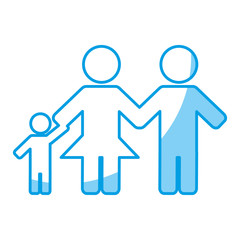 family figure icon over white background. vector illustration