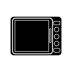 microwave icon over white background. vector illustration