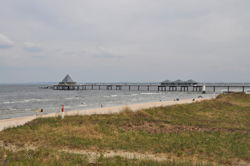 Strand in Heringsdorf mit Seebr&uuml;cke, Usedom