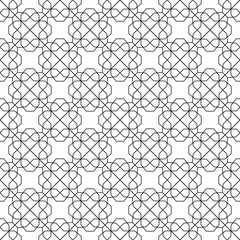 Fototapeta premium Seamless background for your designs. Modern vector black and white ornament. Geometric abstract pattern