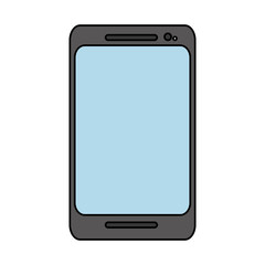 smartphone device icon over white background. vector illustration