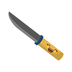 kitchen knife icon over white background. vector illustration